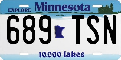MN license plate 689TSN