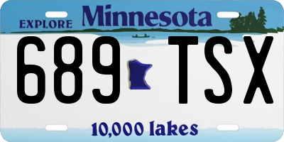 MN license plate 689TSX