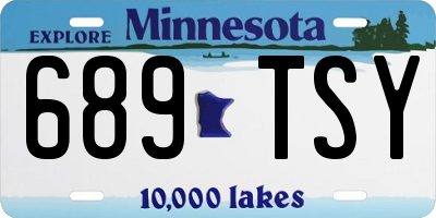 MN license plate 689TSY