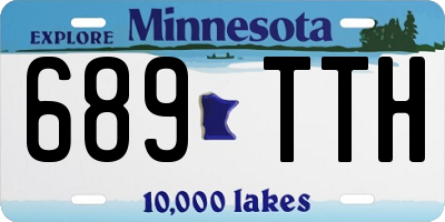 MN license plate 689TTH