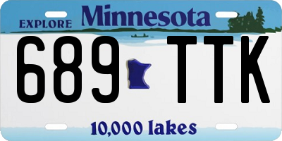 MN license plate 689TTK