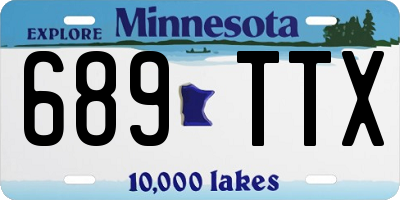 MN license plate 689TTX
