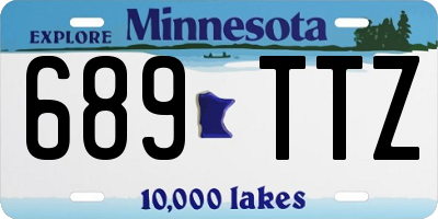 MN license plate 689TTZ