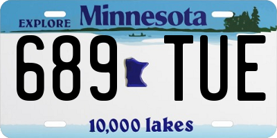 MN license plate 689TUE
