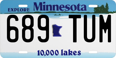 MN license plate 689TUM