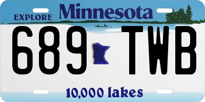 MN license plate 689TWB