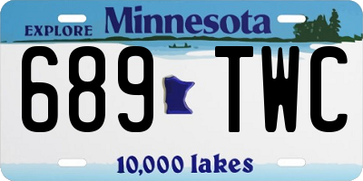 MN license plate 689TWC