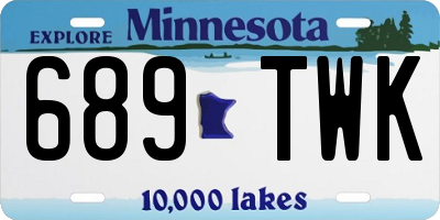 MN license plate 689TWK