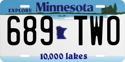 MN license plate 689TWO