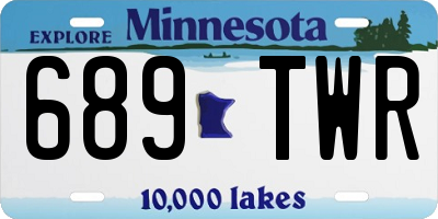 MN license plate 689TWR