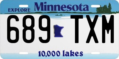 MN license plate 689TXM