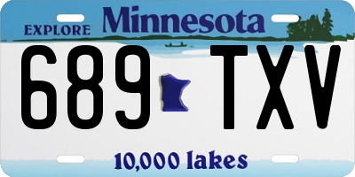 MN license plate 689TXV