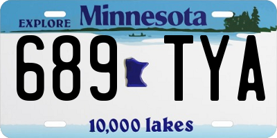 MN license plate 689TYA