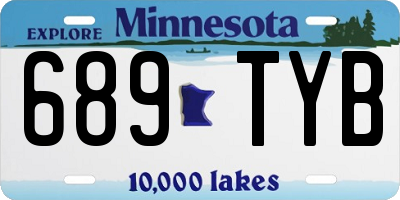 MN license plate 689TYB