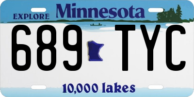 MN license plate 689TYC
