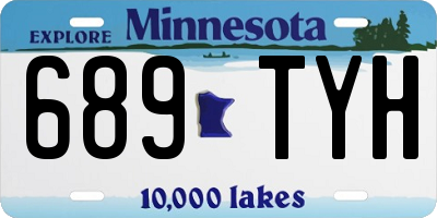 MN license plate 689TYH