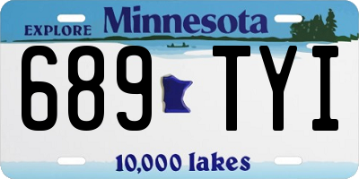 MN license plate 689TYI