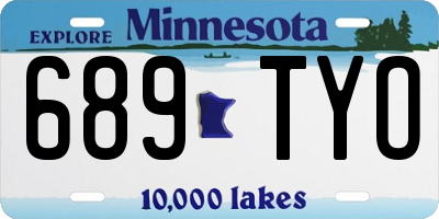 MN license plate 689TYO