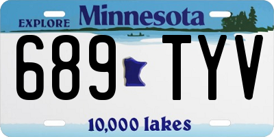 MN license plate 689TYV