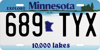 MN license plate 689TYX