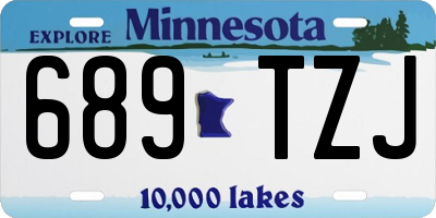 MN license plate 689TZJ