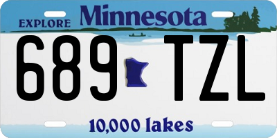 MN license plate 689TZL