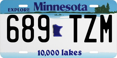 MN license plate 689TZM