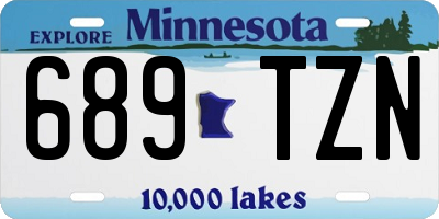 MN license plate 689TZN