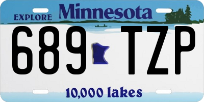 MN license plate 689TZP