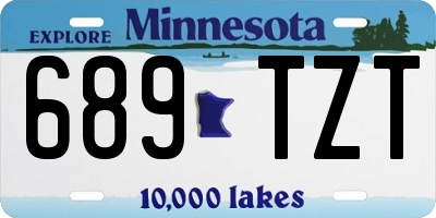 MN license plate 689TZT