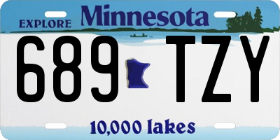 MN license plate 689TZY