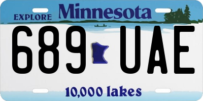 MN license plate 689UAE