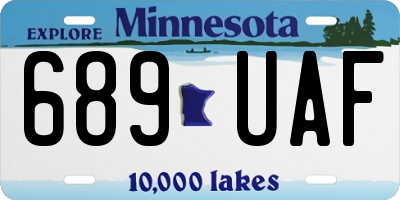 MN license plate 689UAF