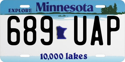 MN license plate 689UAP