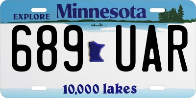 MN license plate 689UAR