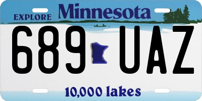 MN license plate 689UAZ