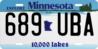MN license plate 689UBA