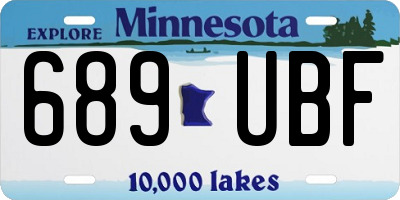 MN license plate 689UBF