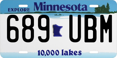 MN license plate 689UBM