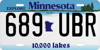 MN license plate 689UBR