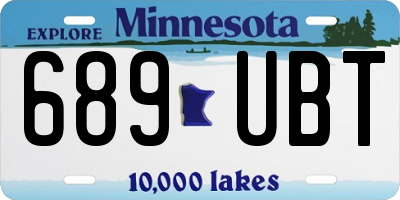 MN license plate 689UBT