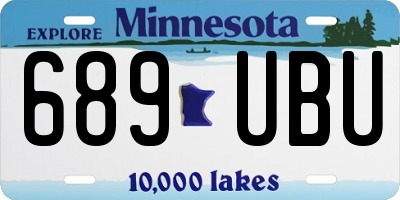 MN license plate 689UBU