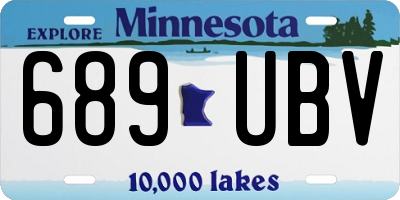 MN license plate 689UBV