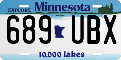 MN license plate 689UBX