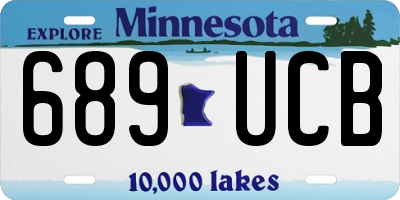 MN license plate 689UCB