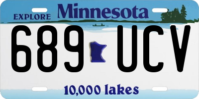 MN license plate 689UCV