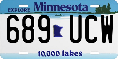 MN license plate 689UCW