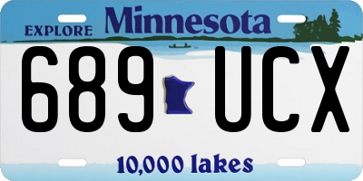 MN license plate 689UCX