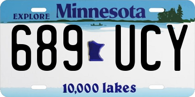 MN license plate 689UCY