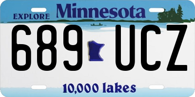 MN license plate 689UCZ